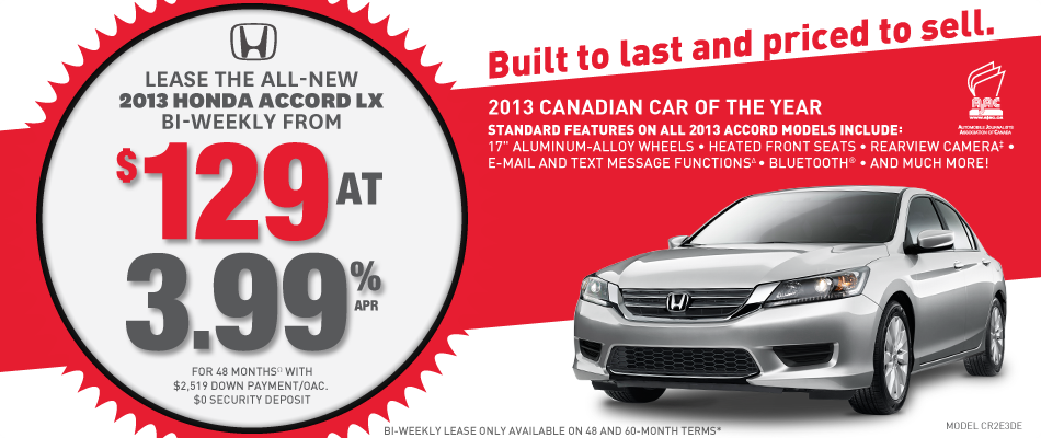 2013 Honda Accord - Ontario Honda Dealers