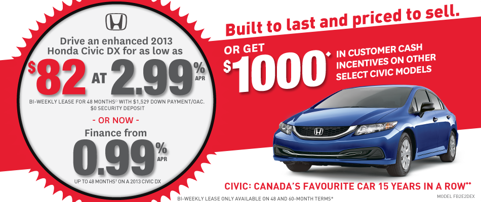 2013 Honda Civic - Ontario Honda Dealers