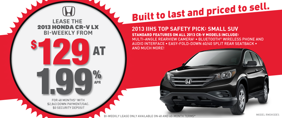 2013 Honda CR-V - Ontario Honda Dealers