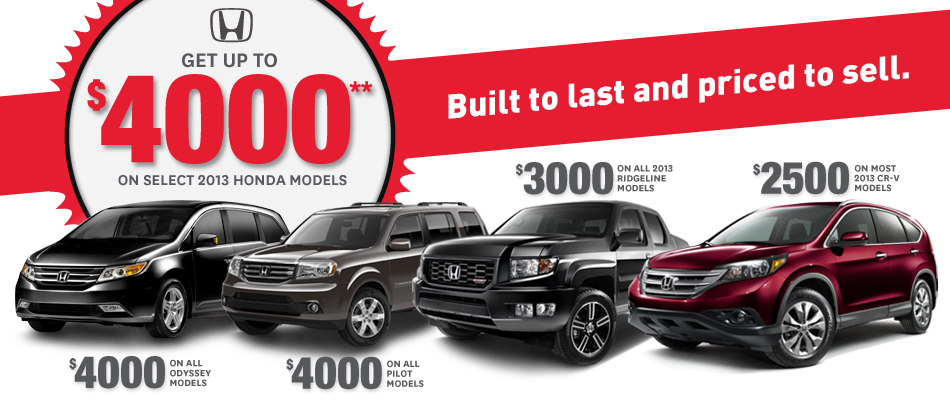 2013 May Cash Offer - Ontario Honda Dealers