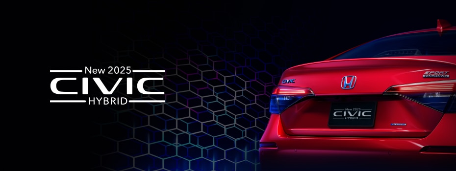 The sporty drive you know, available soon in a hybrid you’ll love. Get ready for the 2025 Civic Sedan.