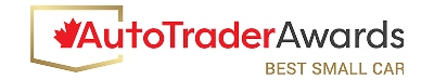 The 2026 AutoTrader Award logo for Best Small Car is shown.