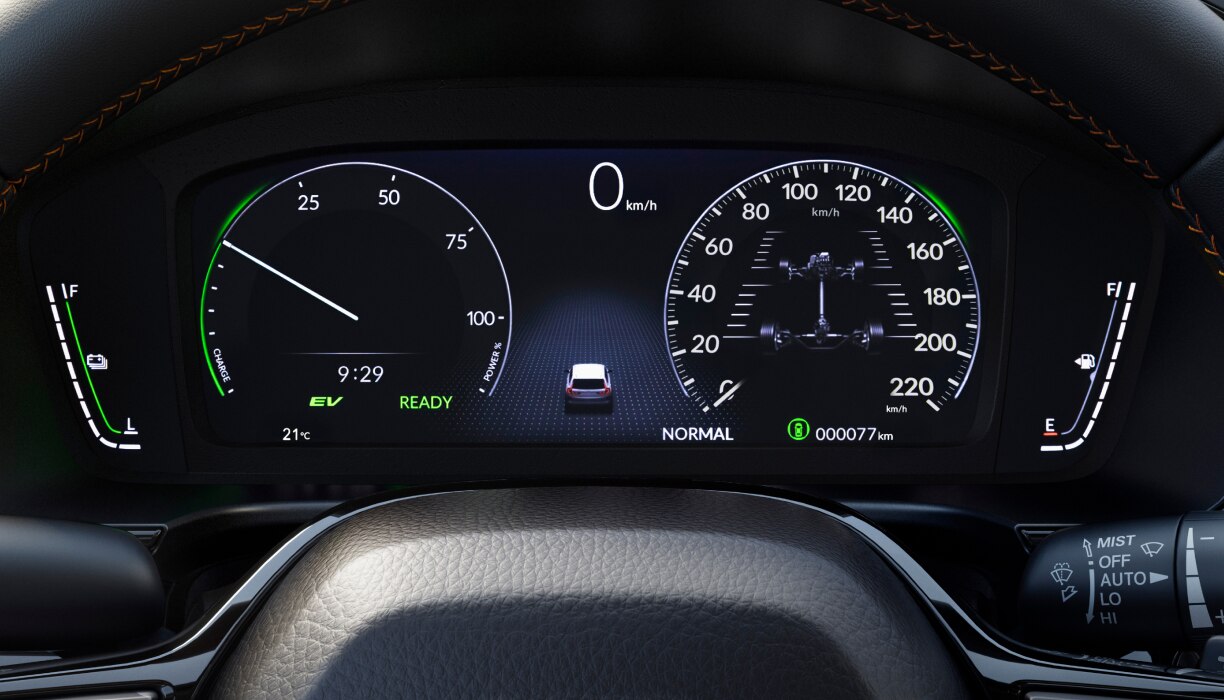 Close-up of a meter display. 