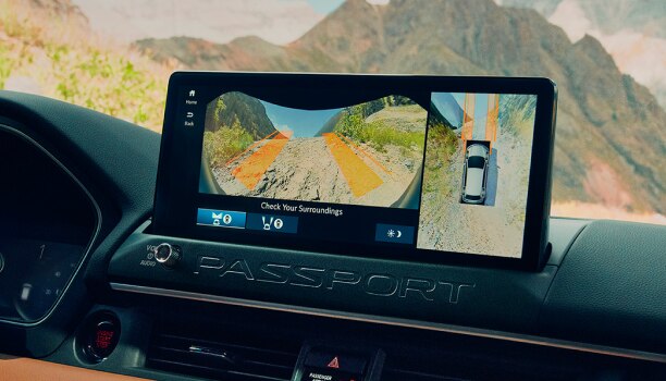 Image intérieure de l’affichage dans l’habitacle d’un Passport.