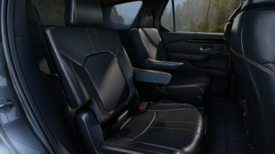 Vue latérale des sièges capitaine à la 2<sup>e</sup> rangée. 