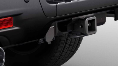 Closeup of trailer hitch on Ridgeline.