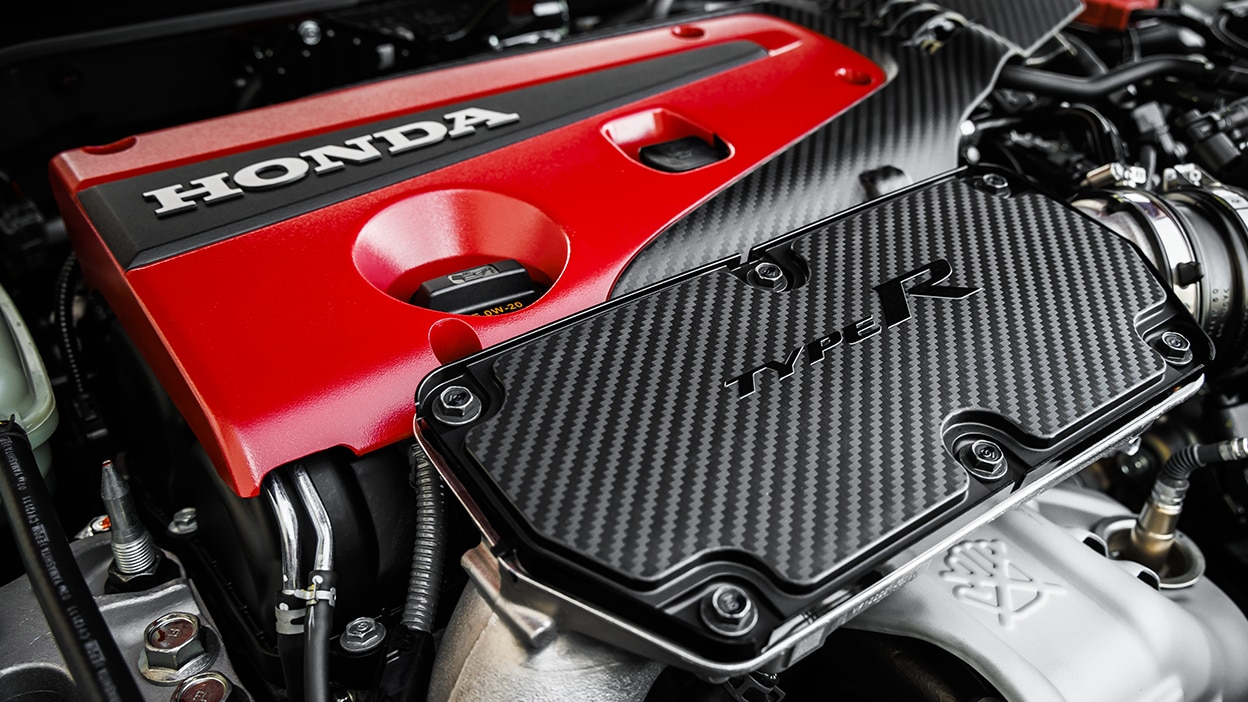 Extreme closeup of a Type R engine.