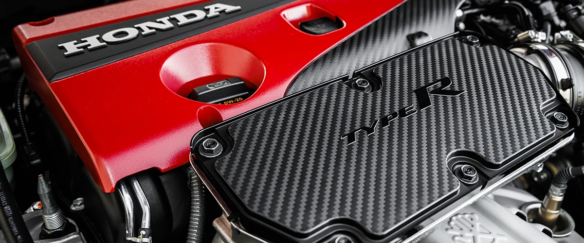 Extreme closeup of a Type R engine.