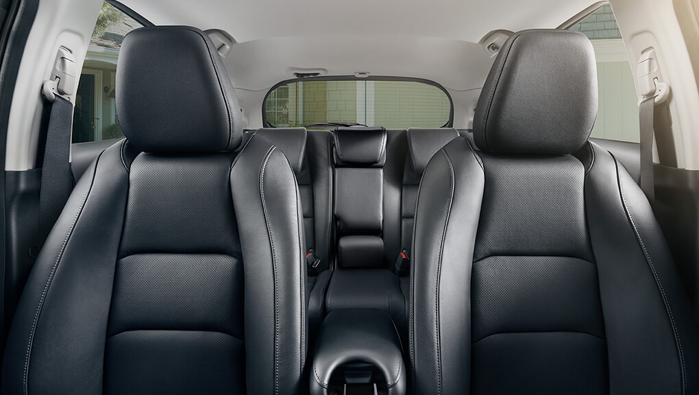 Front interior view of the 2022 Honda HR-V with Black Leather. 
