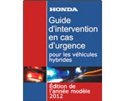 Guide d'intervention en cas d'urgence pour les véhicules hybrides Honda.