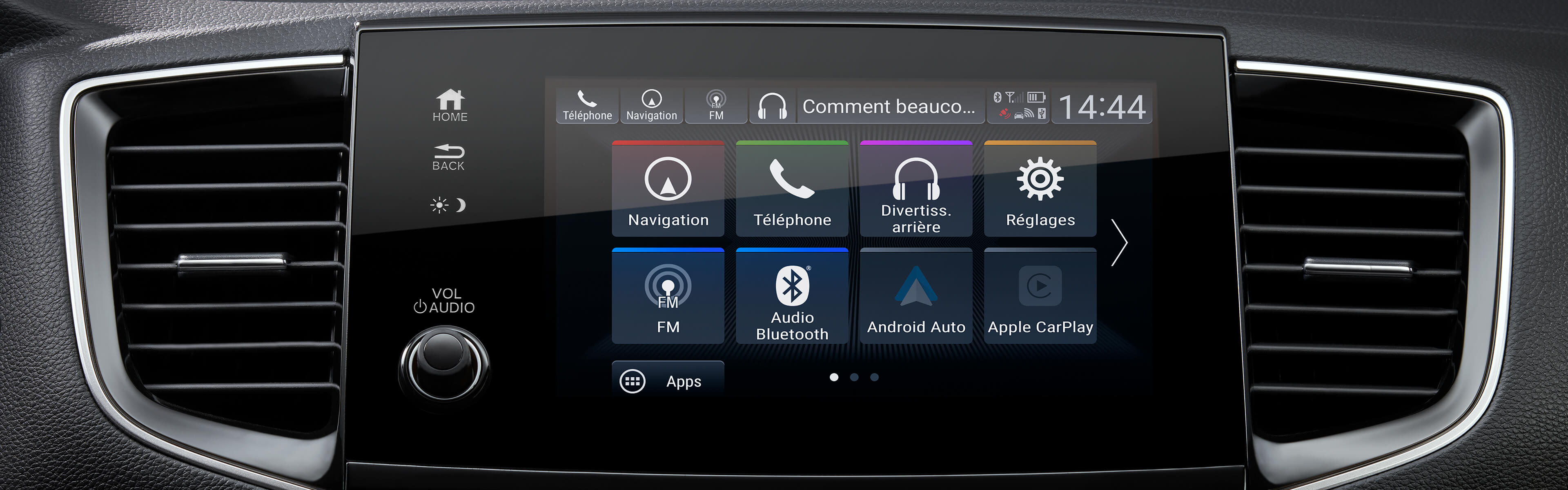 Système audio sur affichage du Honda Pilot 2020