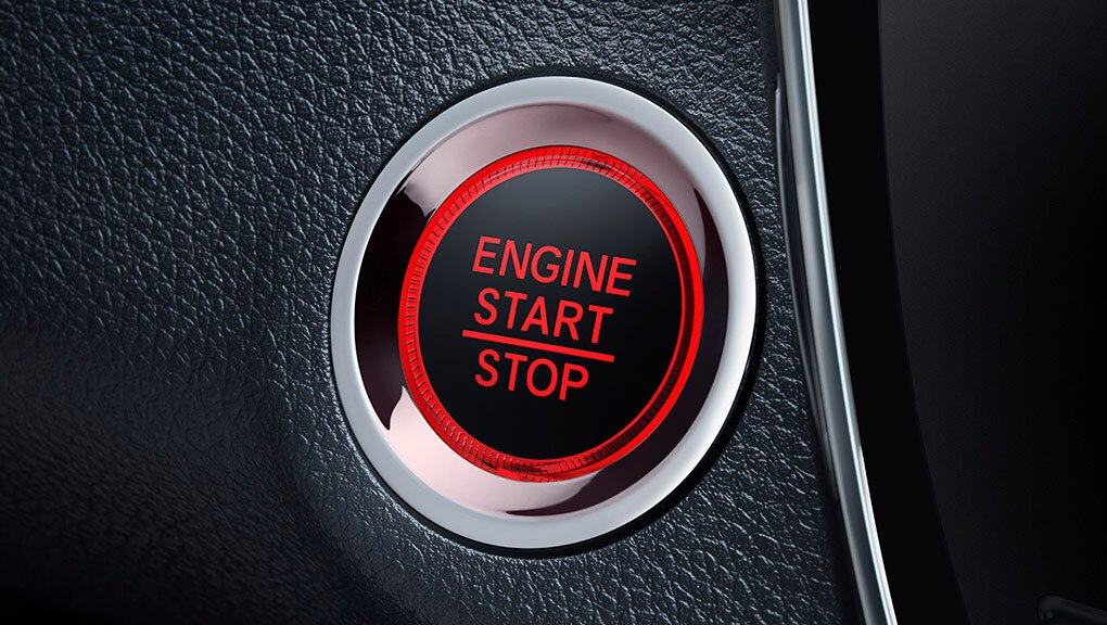 Push button start detail in the 2022 Honda HR-V. 