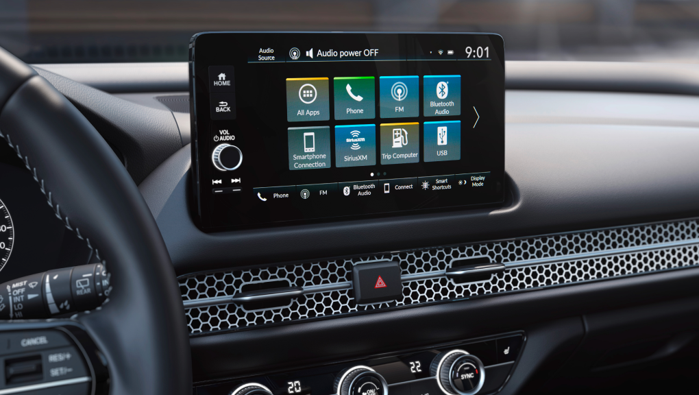 Apple CarPlay™ / Android Auto™ detail on Display Audio touch-screen in the 2022 Honda HR-V. 