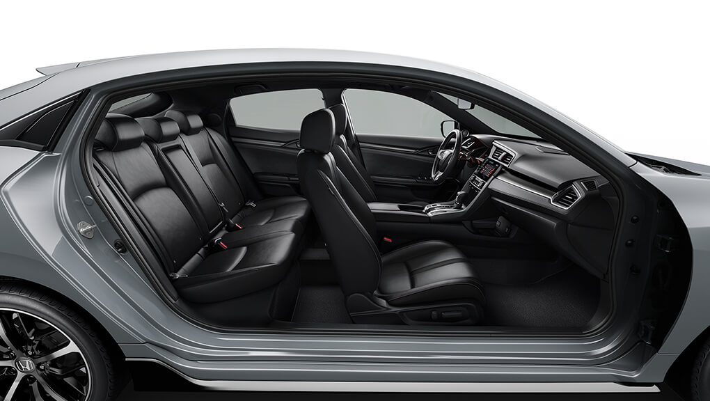 Image of 2017 Civic Hatchback 60/40 split fold-down rear seatback